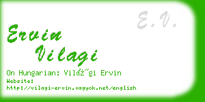 ervin vilagi business card